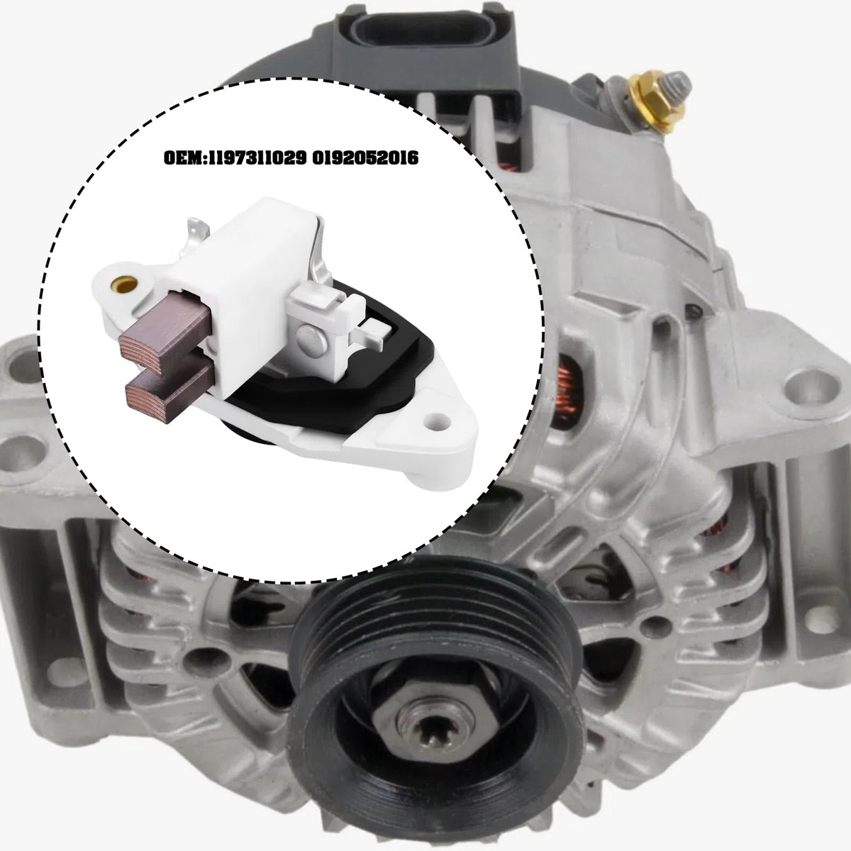 ECSiNG Regulador de Alternador Generador 12V 1197311029 0192052016 Compatible con Bosch Generadores Vehículos Relacionados Equipos Eléctricos