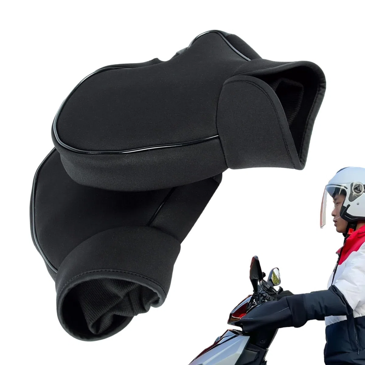 Manoplas Invierno Manillar | Manoplas Calefactoras para Manubrio De Moto | Mitones Térmicos para Ciclismo Y Conducción En Frío para Snowmobile ATV Bicicleta Eléctrica Y Convencional