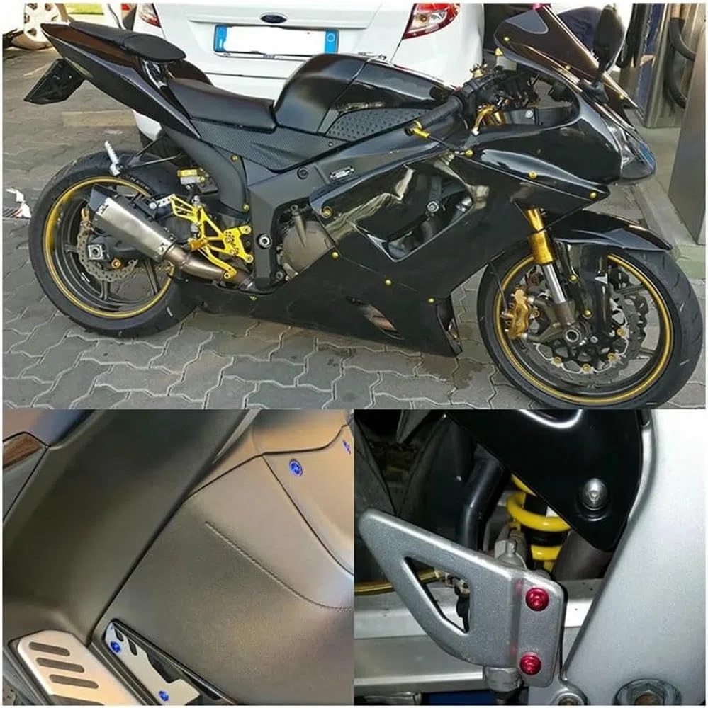 177 Piezas Kit Completo de Tornillos, Arandelas, Clips y Tuercas para carenado de Motocicleta para Aprilia SXV RS 125 RS50 SR 50 Shiver 750 RSV para Pegaso 650 SR 150 RSV4 para Tuono V4 RS 50