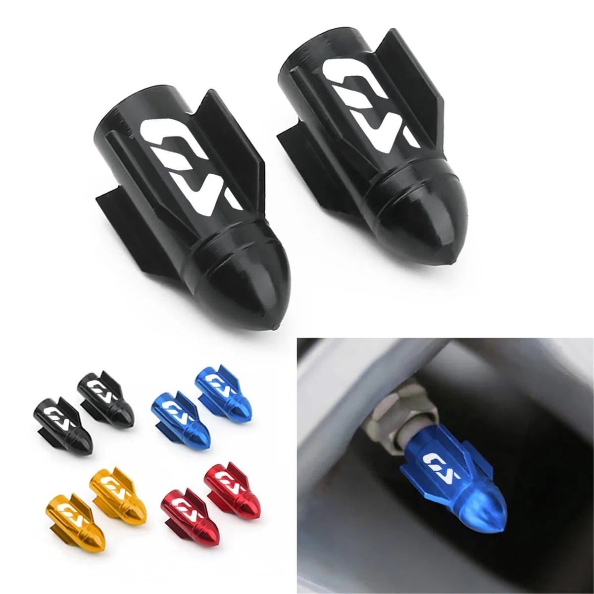 Tapas De Vástago Puerto Aire para Válvula Neumático Motocicleta, Accesorios para BMW R1300GS R 1300 GS 1300GS Adventure ADV F800GS F900GS, 2ps