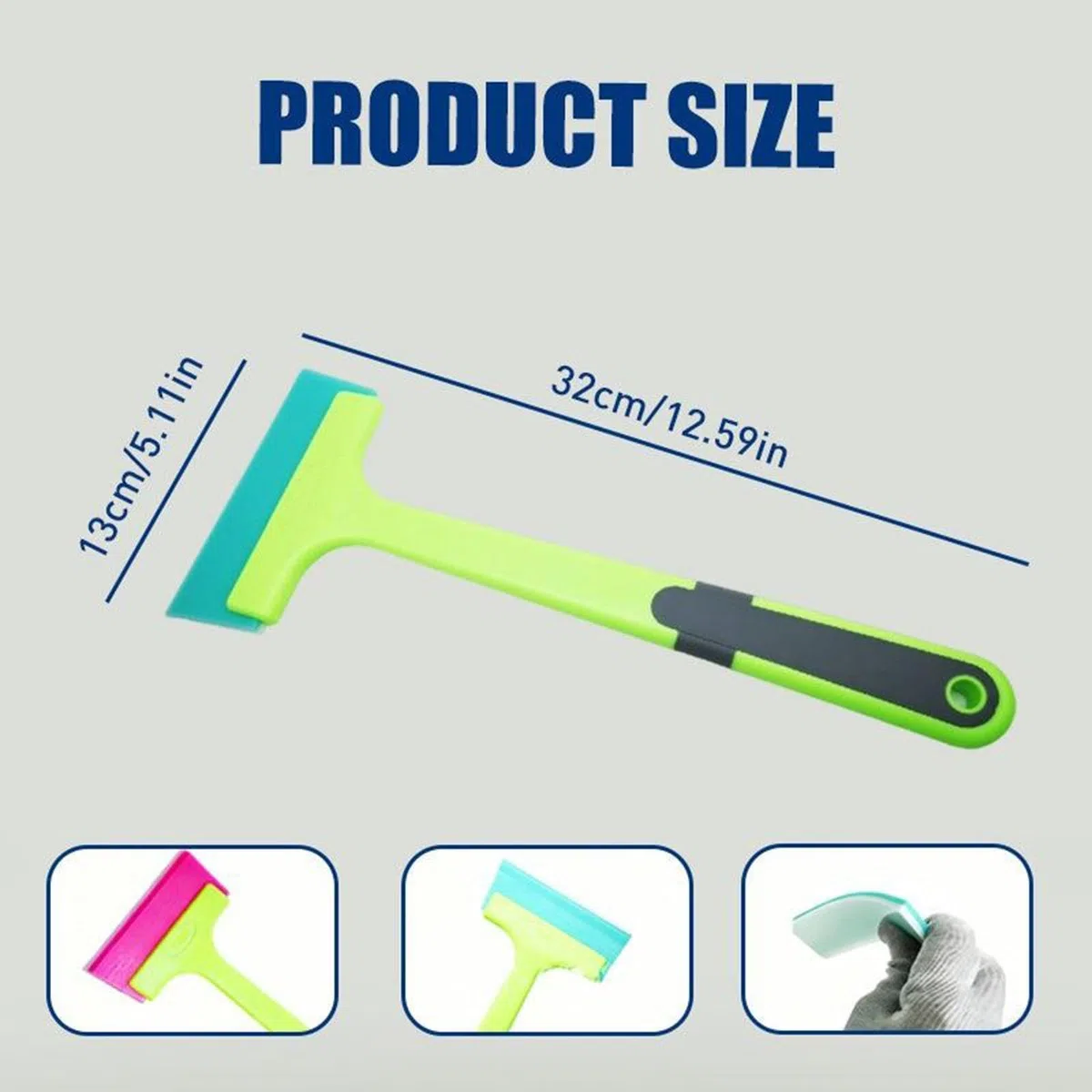 Escobilla De Goma para Película Automática: Tintado De Lunas De Automóvil, Kit De Escobilla De Goma, Herramienta para Tendón De Res De Pom con Doble Filo, Mango Ergonómico, Uso Cómodo, Instalaci