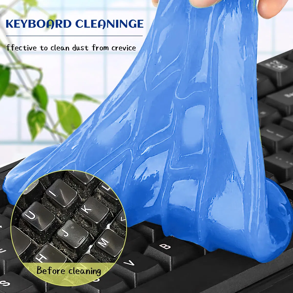 dellyy Limpiador de gel para coche, 4 unidades, limpiador universal para teclado, limpiador de polvo para teclados de ordenador portátil, PC, orificios de ventilación de coche, cámaras, impresoras