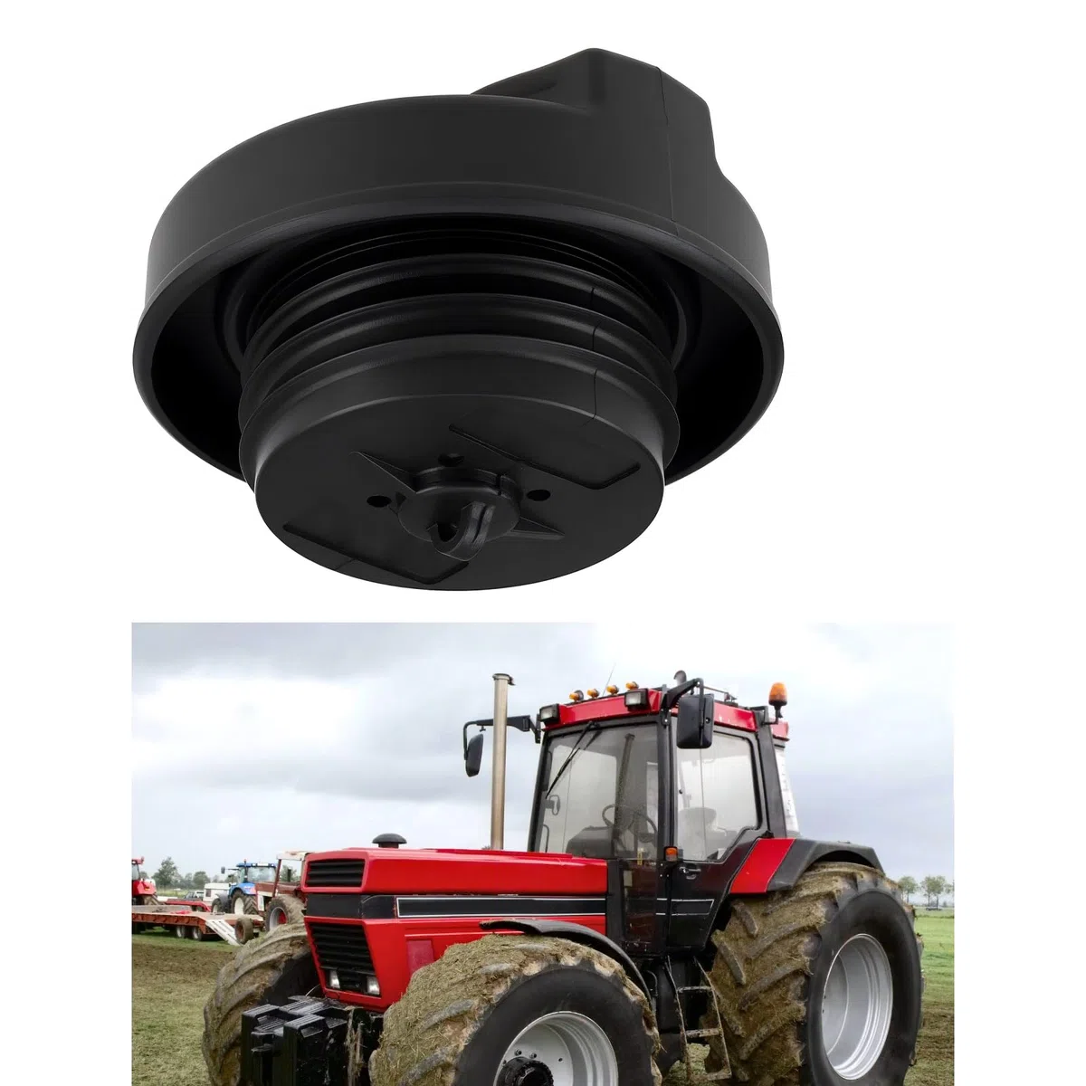 Tapa de tanque de combustible de tractor con rosca de 65 mm 82011472 87731275 Compatible con Deutz Agrotron sin cerradura