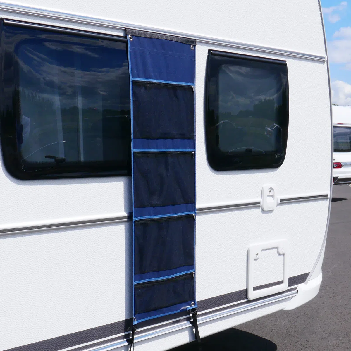 your GEAR Organizador para caravana – Estantería colgante/Barra de ganchos para autocaravana 45-140 cm | Variantes Bolsillo, Zapato, Tableta, Ancho, Malla, Gancho | Almacenamiento para camping 4-12