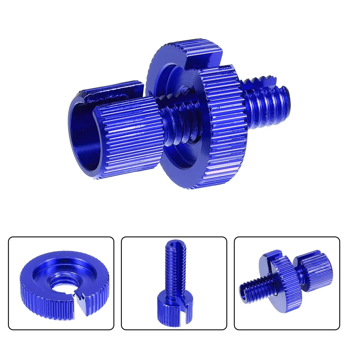X AUTOHAUX 4uds M8 Freno Embrague Cable Línea Ajustador Tornillo Azul Verde