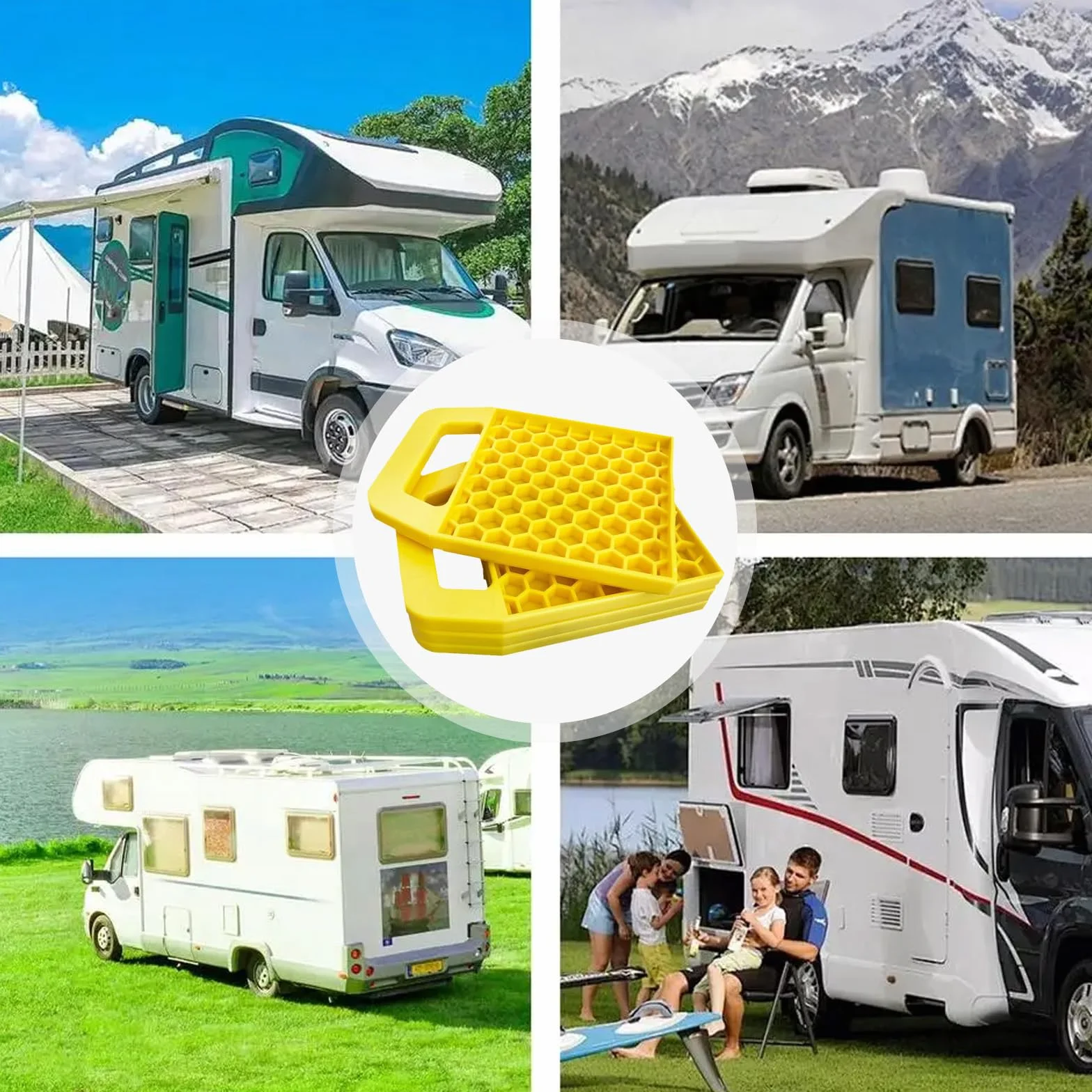 Almohadilla Para Gato De Caravana, Almohadilla De Gato Estabilizador RV, Bloque De Nivelación De Gato, Placas De Soporte Para Caravanas, Bloques Niveladores Para Autocaravana