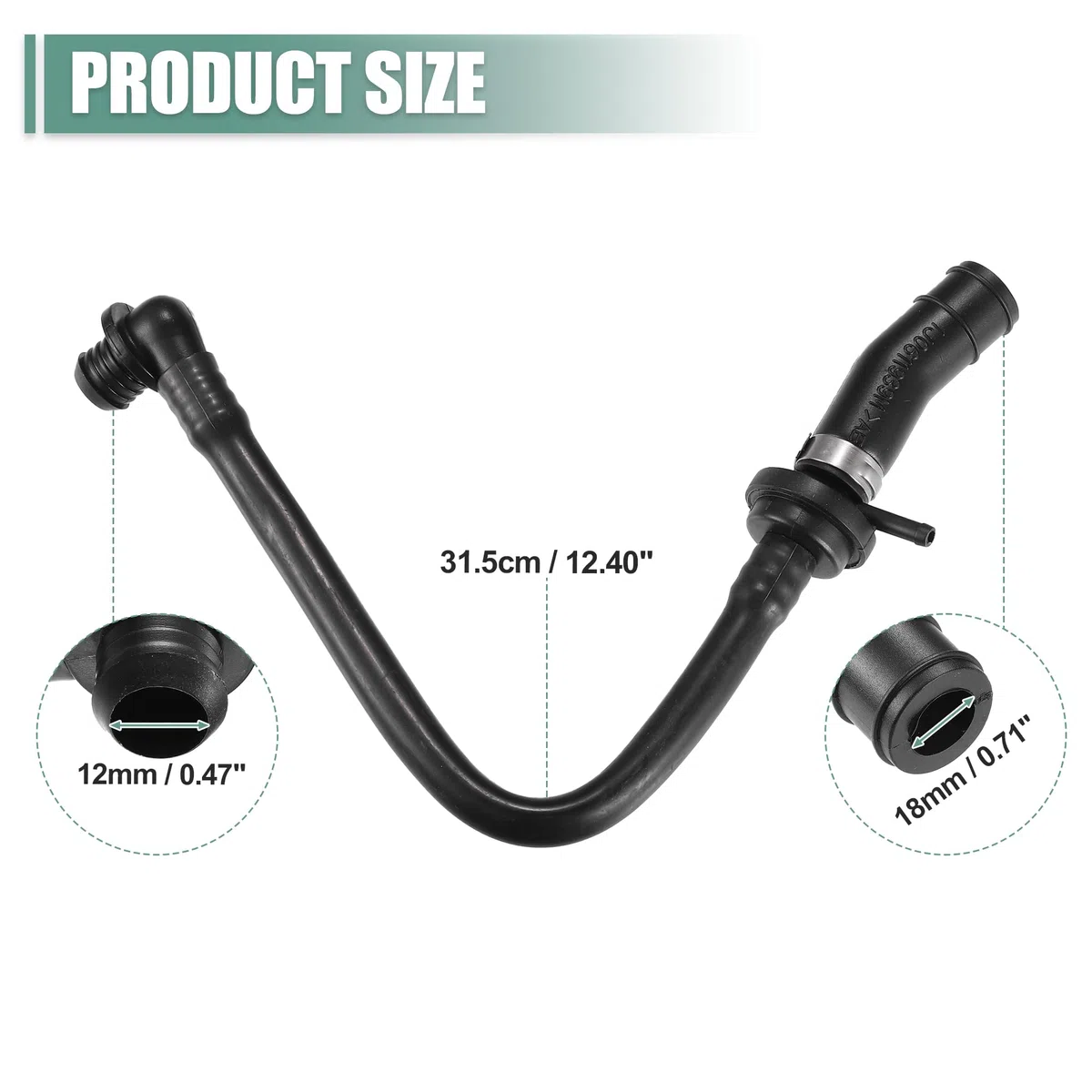 QUARKZMAN Freno Refuerzo Vacío Manguera para Audi A3 1997-2003 No.1J0612041GD Negro