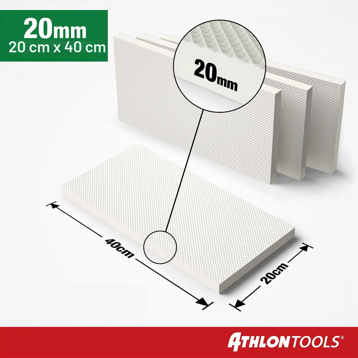 ATHLON TOOLS 4x MaxProtect Protectores de pared autoadhesivos para garaje, protección contra impactos (40 x 20 x 2cm, cada uno)