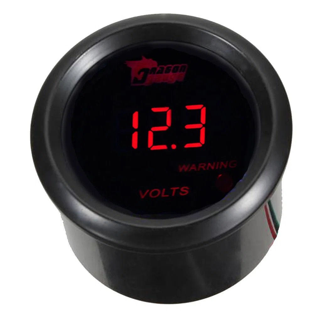Universal Indicador de Voltaje 2" 52mm Medidor Digital de Coche Luz LED Rojo Voltios Voltaje Medidor Eléctrico Motor Equipo Instrumentos