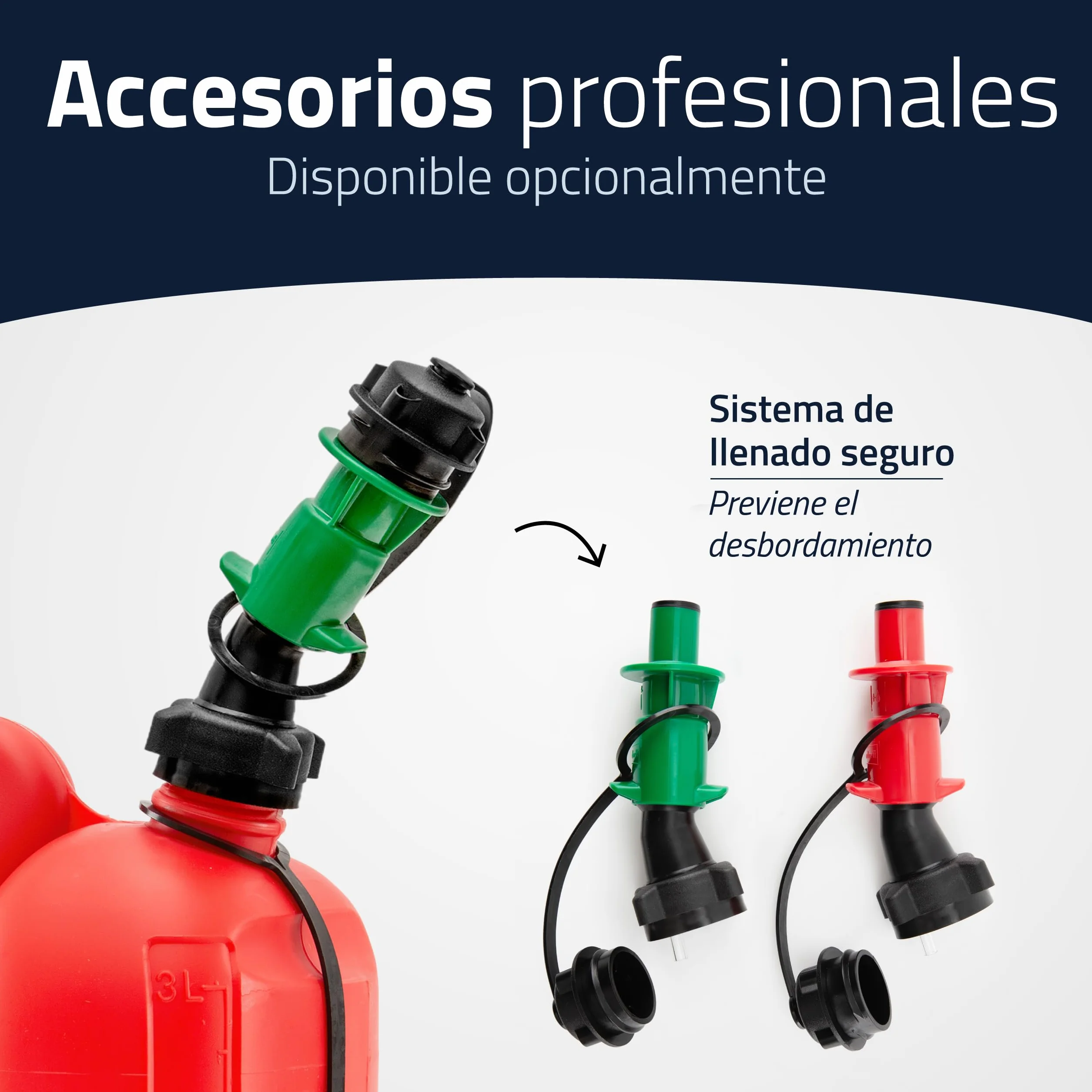 Cartrend Bidón doble ECO 5,5+3 L, PEAD Rojo, homologación UN, accesorios negros