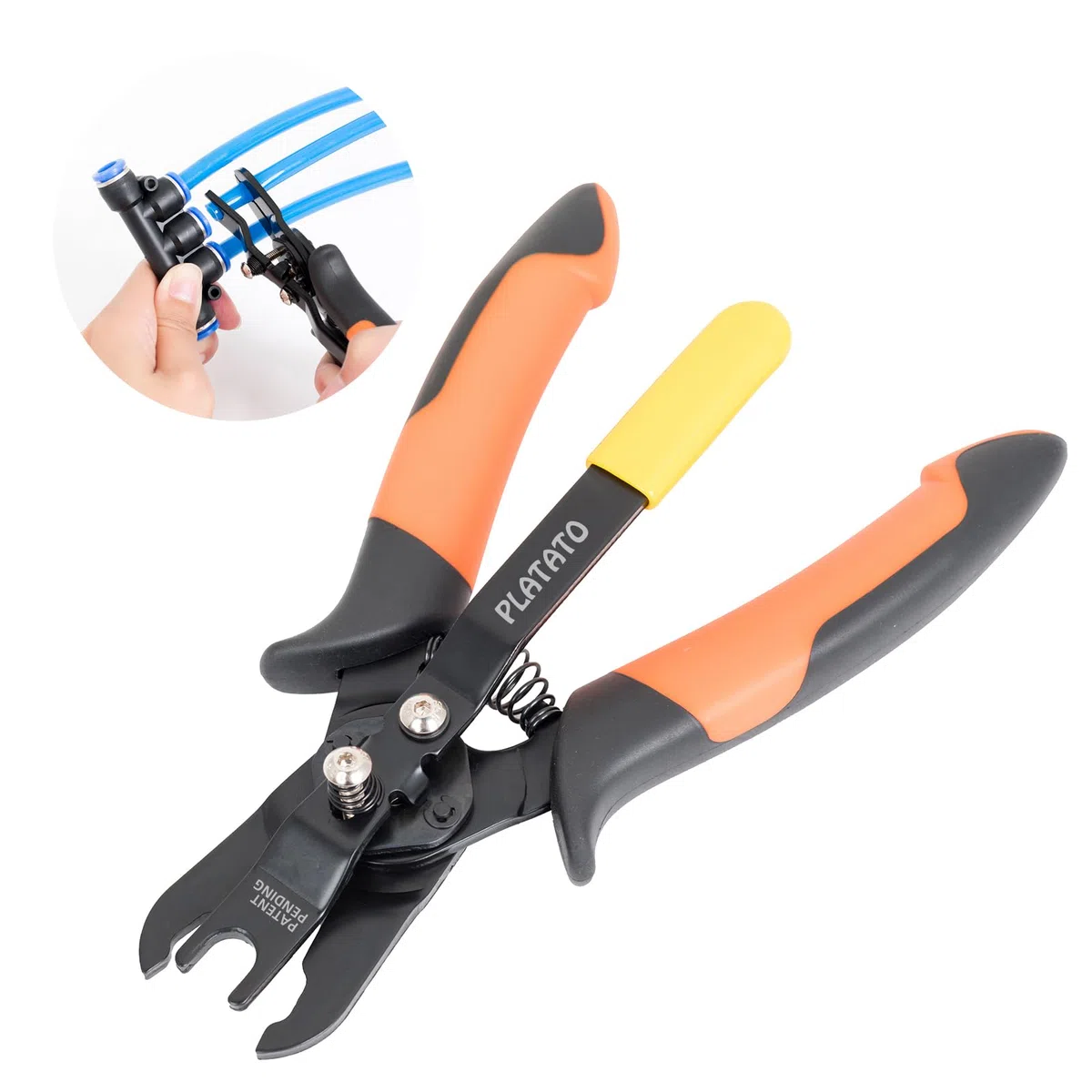 PLATATO - Herramienta de desconexión para accesorios neumáticos de 6,35 mm y 1,6 cm, accesorios neumáticos para encajar, mangueras de aire, mangueras de tráquea, herramientas de extracción