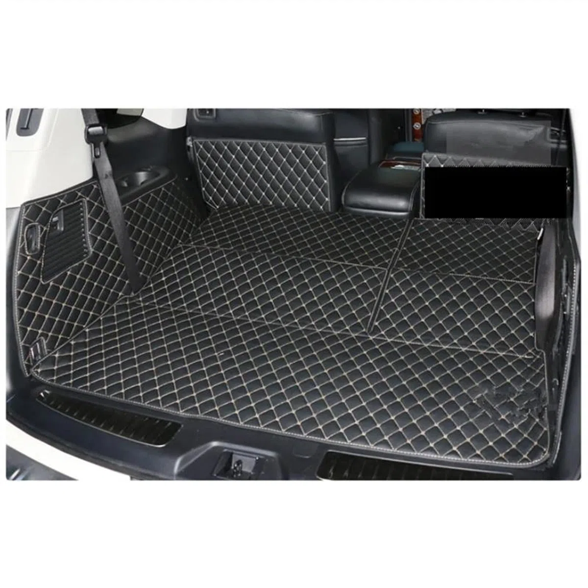 Alfombras Maletero Compatible con Nissan para Armada 7 Asientos 2017 2018 Esteras para Maletero Revestimiento De Carga Duradero Alfombras para Maletero Tapete Decorativo