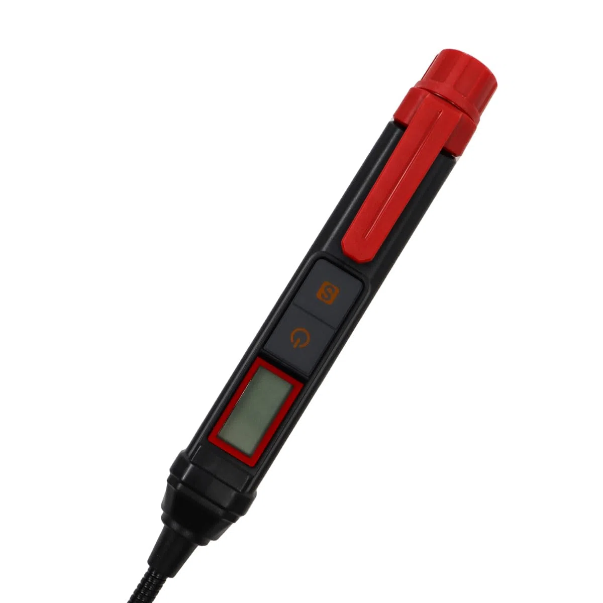 Probador de líquido de frenos, detector de humedad del aceite de frenos con función de retención de datos y sonda de cuello de cisne resistente a la corrosión de 8,5 pulgadas.