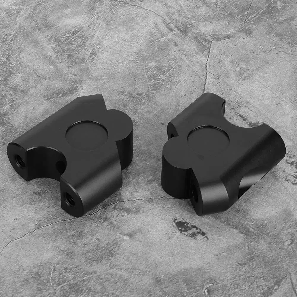 Elevador de Manillar, Adaptador Universal de Elevador de Barra de Manillar de Motocicleta de 22 Mm 22 Mm - Aumento de de 30 y Ajuste hacia Atrás de 20 - Aleación de Aluminio CNC Duradera -