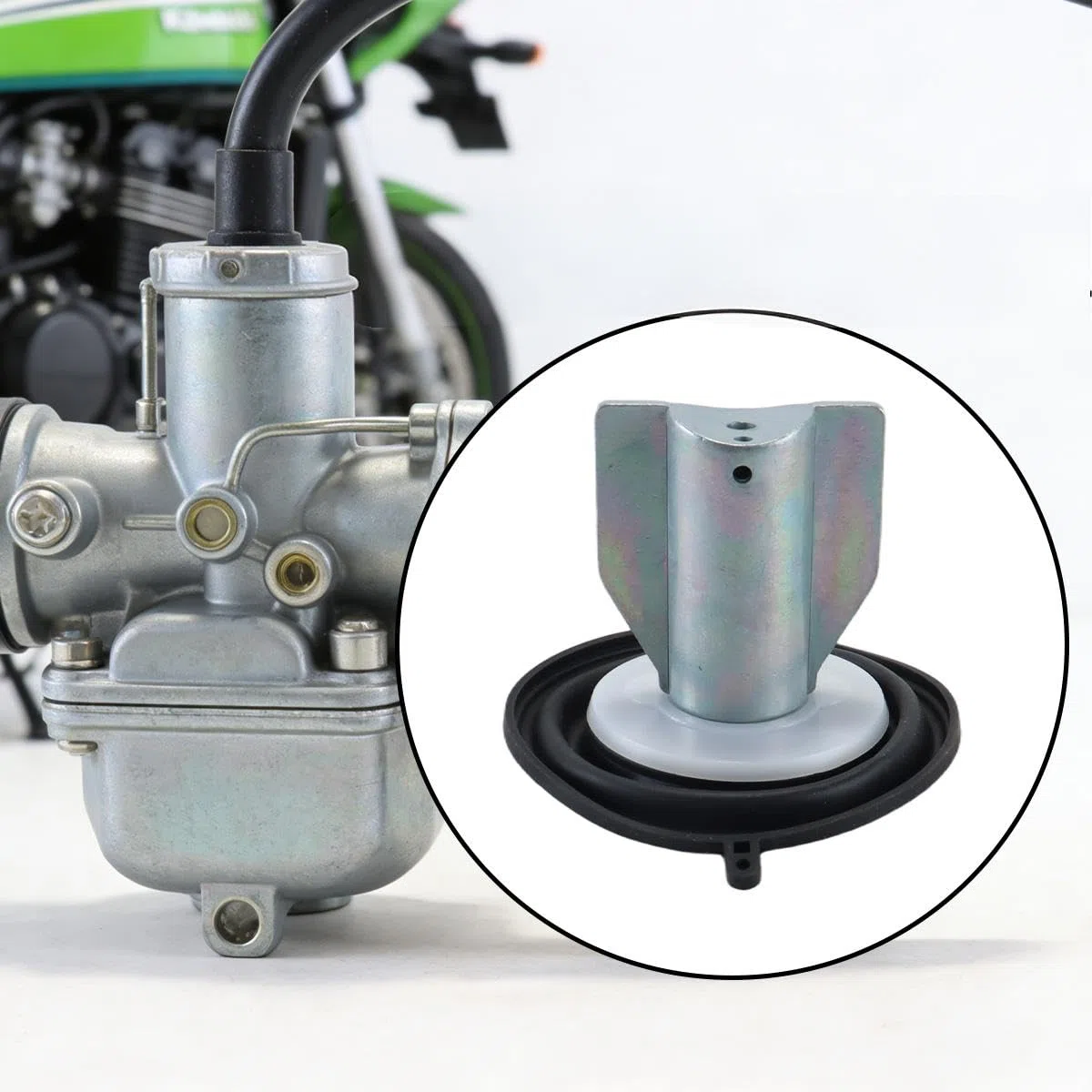 Diafragma de vacío de carburador, repuesto 16126-1226, kit de membrana de carburador para KVF650 KFX 700 ZZR400 2002-2013