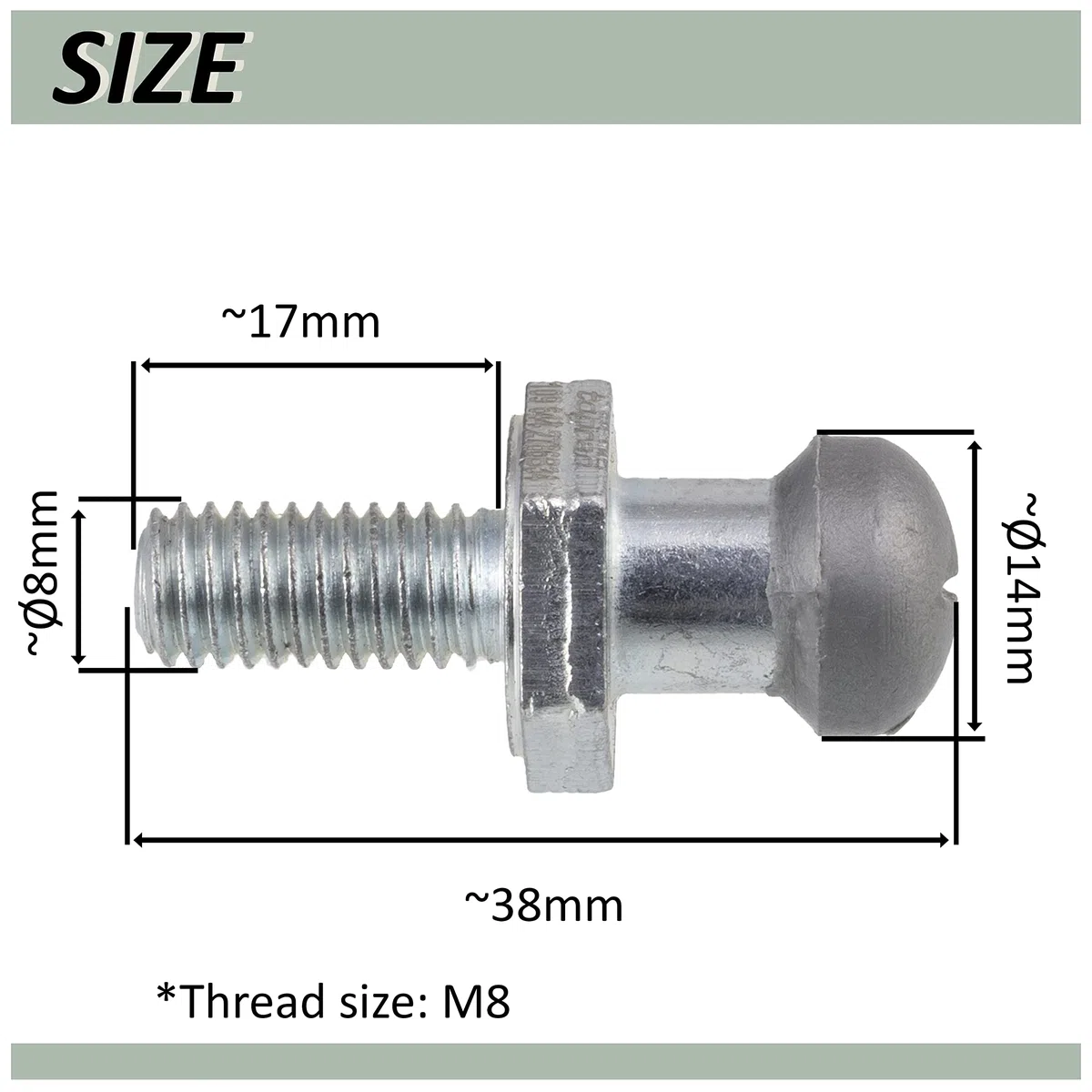 AERZETIX - C66721 - Perno rótula, control de embrague M8 - compatible con números OE 02A 141 777, 02A 141 777B - mecánica, reparación, coche