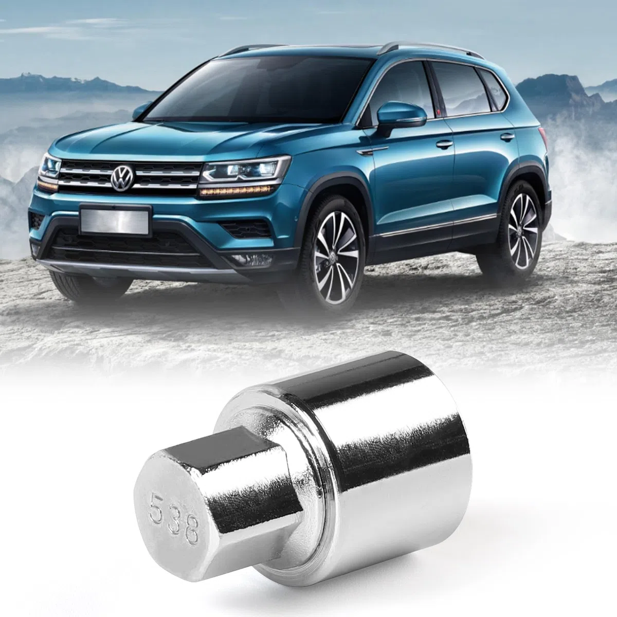 LALAGO Adaptador de bloqueo de llanta 538 para VW, Acero 42CrMo