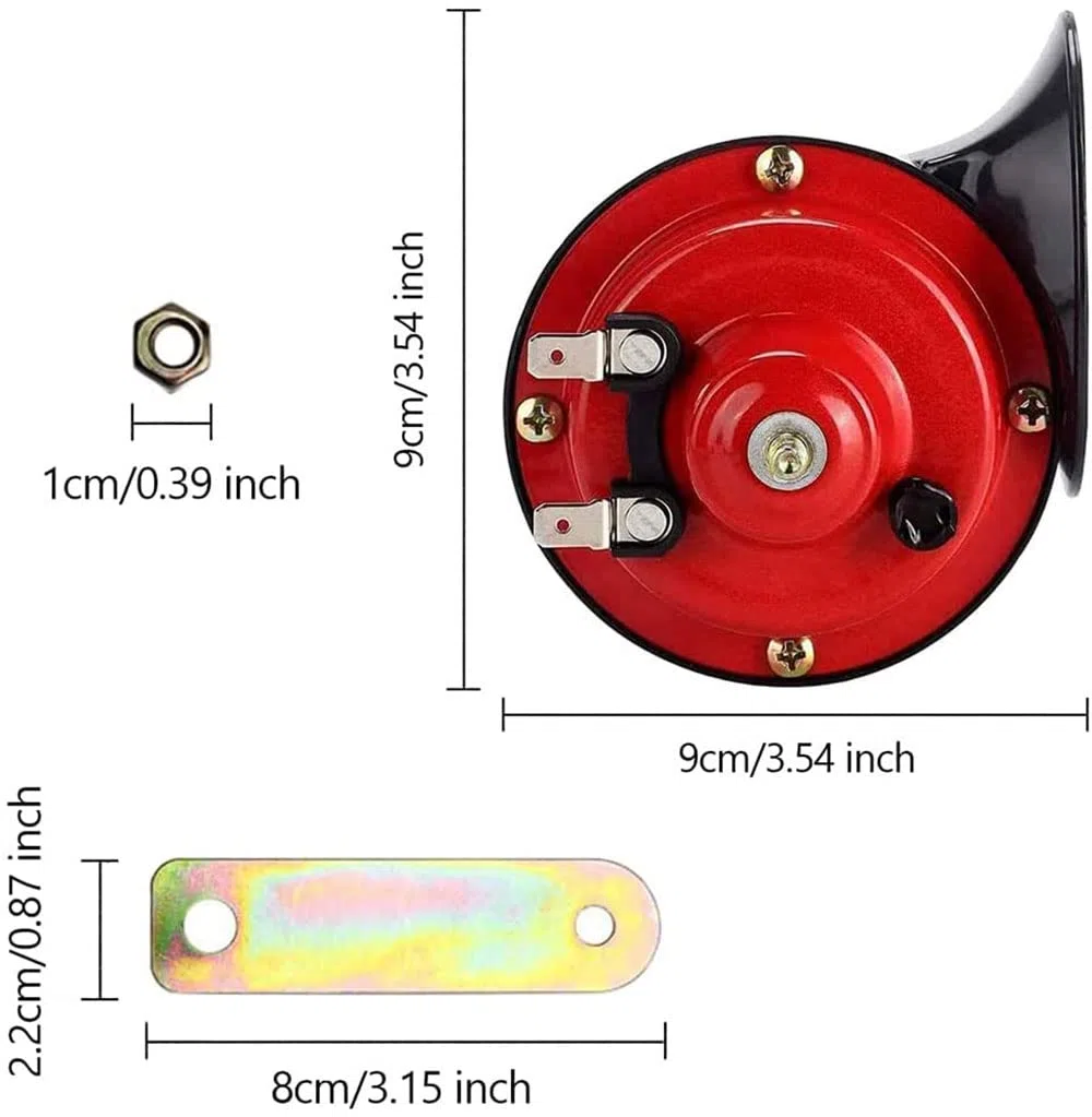 WANGCL 2 bocinas de coche de doble tono, bocina de tren súper fuerte, bocinas de aire de 12 V, bocina doble impermeable con sonido furioso, bocina de caracol eléctrica
