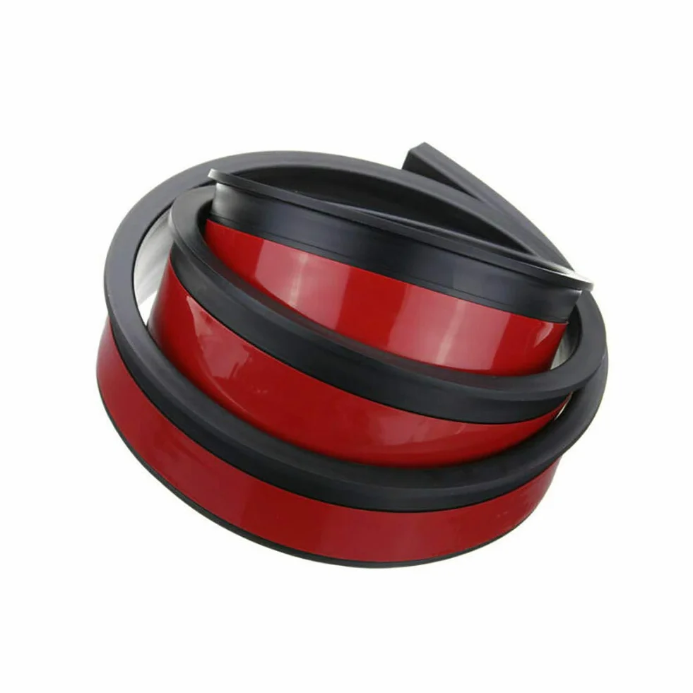 Aramox Embellecedor de Guardabarros de Rueda de Coche, 2 Piezas 1,5 M Protección de de Rueda de Coche de Goma Universal Tiras Anticolisión Molduras Embellecedor de (Negro)