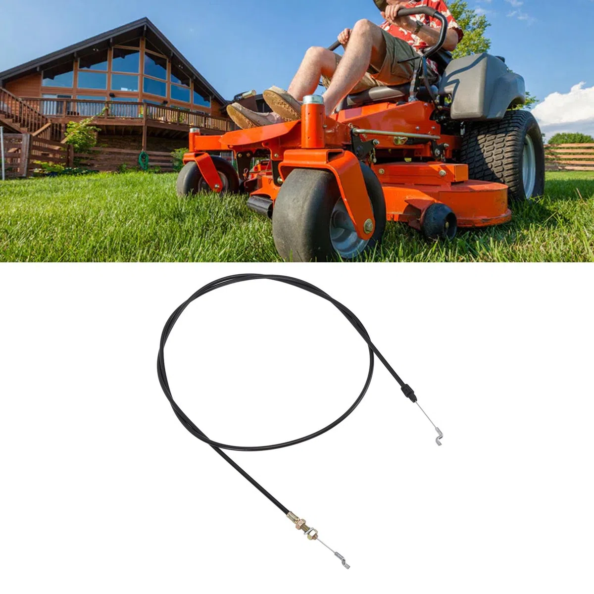 SIXRUN Cable de de Transmisión de Tractor de Césped, Pieza de Repuesto de Alta Precisión para Yardmen para Cortar Césped