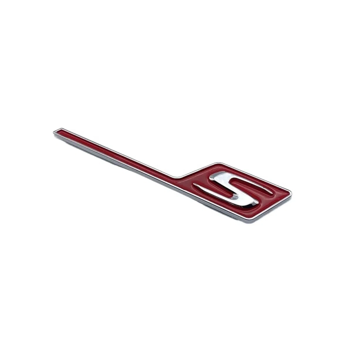 Emblema de Insignia ABS S for Maletero de Coche, Pegatinas aptas for Mercedes Benz AMG S AMG E63S C63S GLC63S GLE63S GLS63S GTS GT43S GTR GT53 GT50 CLA45S(Glossyblack Red Smal)