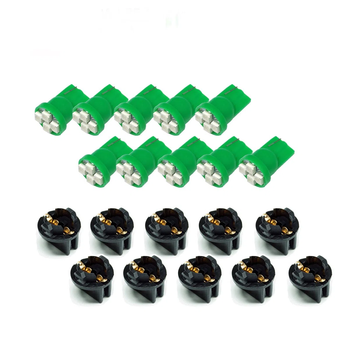 PA - Bombillas LED de 1,25 cm, con enchufe con bloqueo giratorio de 12V para panel de cuadro de mandos. 6 unidades. T10 168 194.