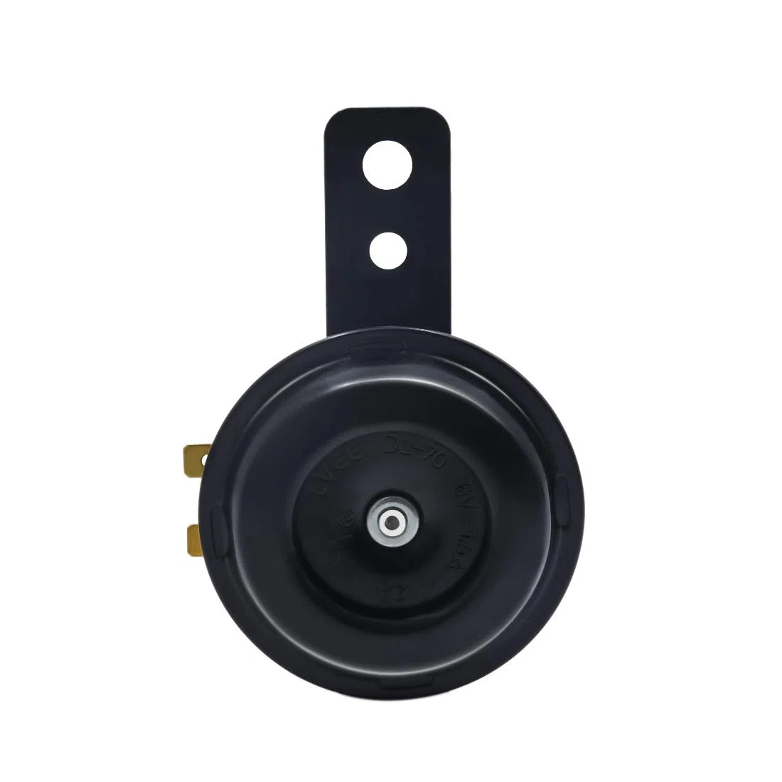 sourcing map 6V 1,5A 110dB Claxon Eléctrico Trompeta Fuerte Bocina de Metal Negro para Motocicleta