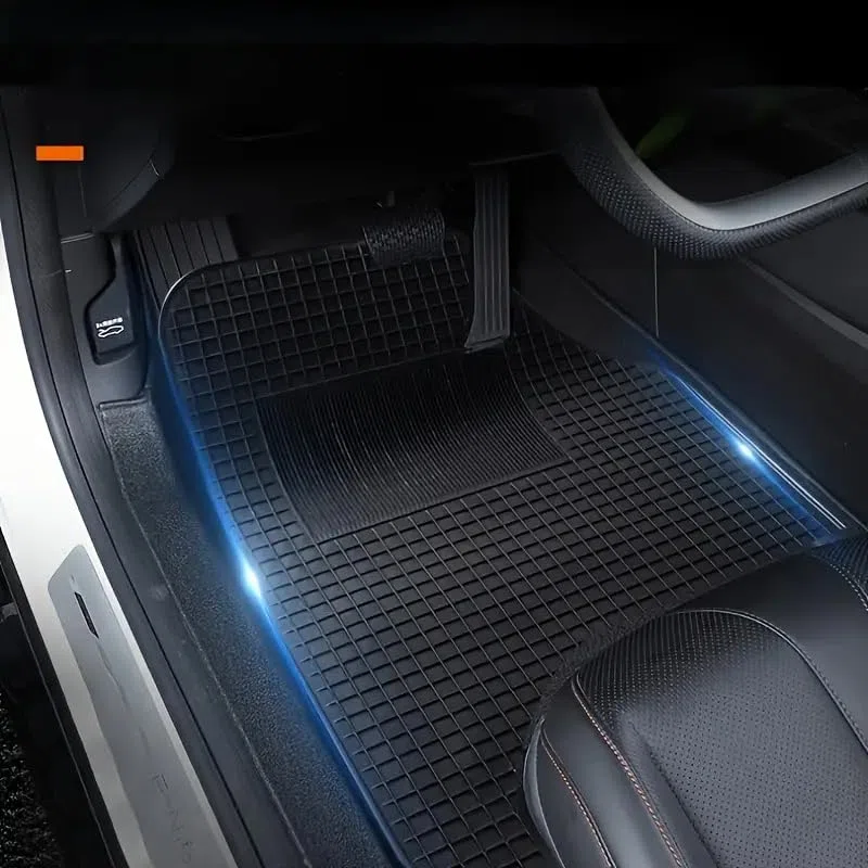 AUTOZOCO Alfombrillas de Goma Universales Coche, Diseño Antideslizante, Alfombrillas Lavables, Alfombrilla automóvil Ajustables, Delanteras 58.8x43.5 cm, traseras 31x43.5 cm, Apto para Cortar