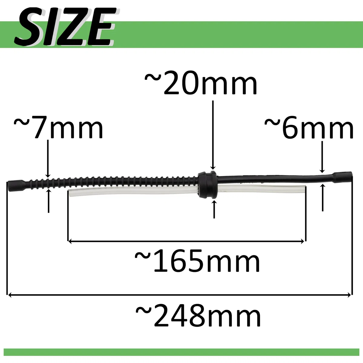 AERZETIX - C69599 - Tubo/manguera de gasolina para motosierra - compatible con Oleomac 730 735 740 750 Efco 8300 8350 8400 8500