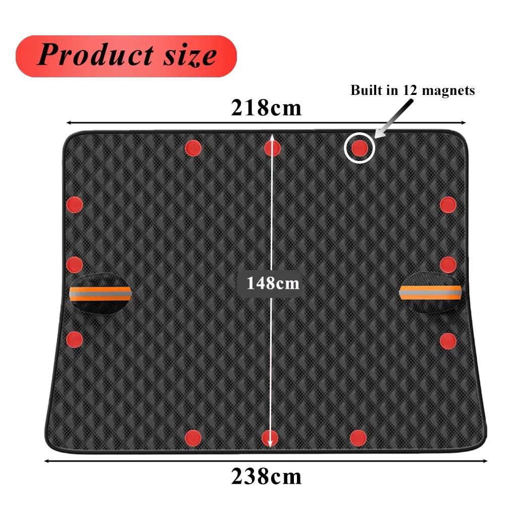 Protector de Parabrisas,Cubierta de Parabrisas Coche con 12 MagnéTico,Protector Hielo Parabrisas Plegable,Protector Parabrisas Coche,para el Parabrisas contra la Nieve, el Hielo,el Polvo y el Sol