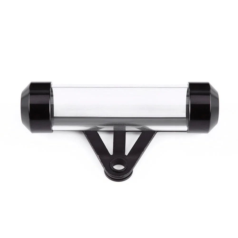 Marco de soporte cilíndrico de tubo de disco de impuestos de motocicleta impermeable(Negro)