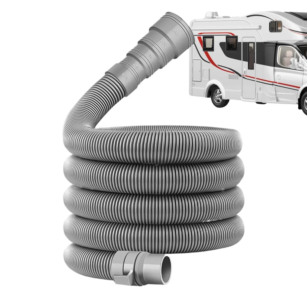 Manguera para Fosa Séptica - Conducto De Desagüe Para Caravanas | Tubo Plegable Ajustable para Vehículo de Camping, Acampada y Vacaciones al Aire Libre