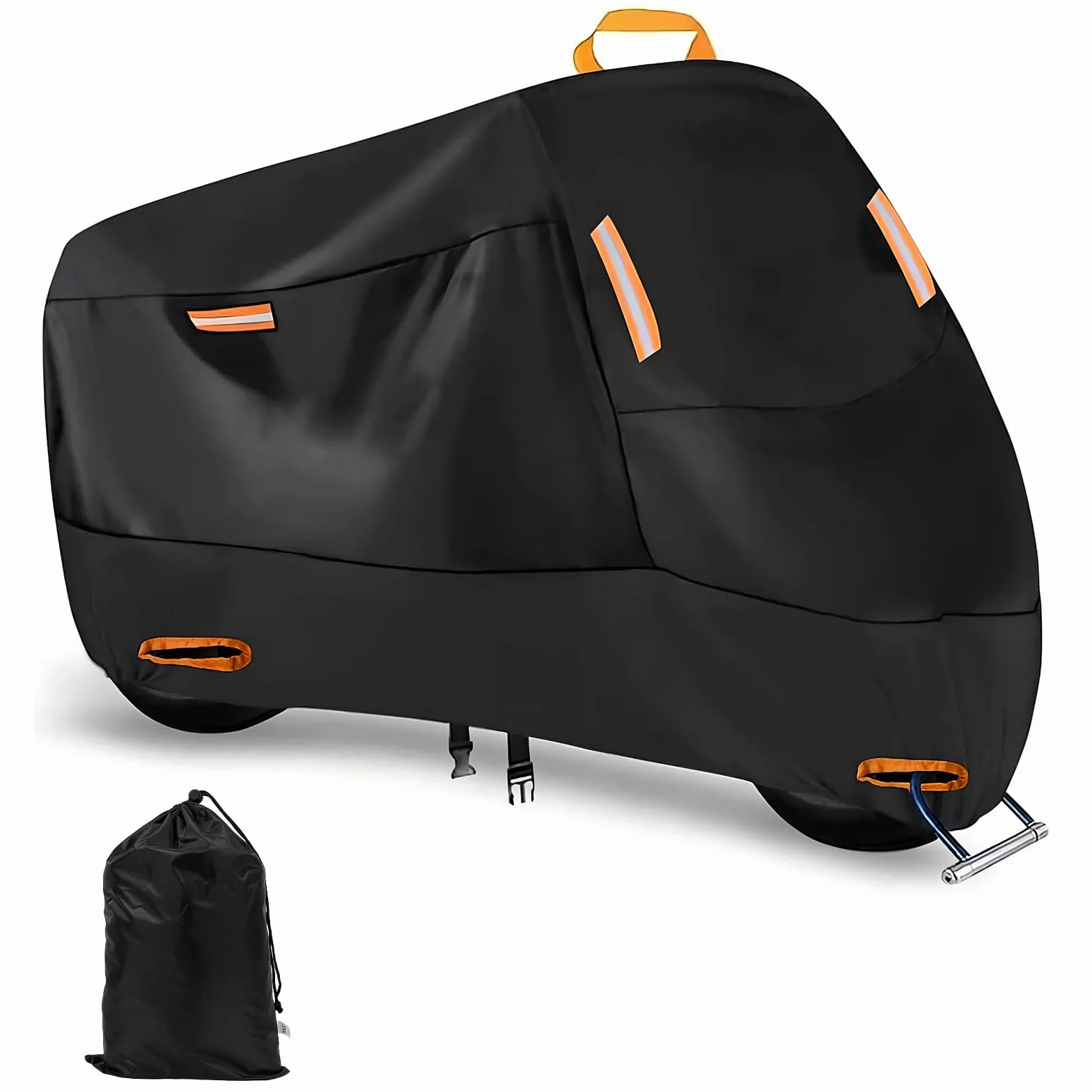 Zorplex Funda para Moto Impermeable, Cubierta Impermeable Antipolvo y Antiviento, Tejido Oxford 210D Resistente, Protección contra, Sol, Nieve y UV para Interior y Exterior(245x105x125cm)