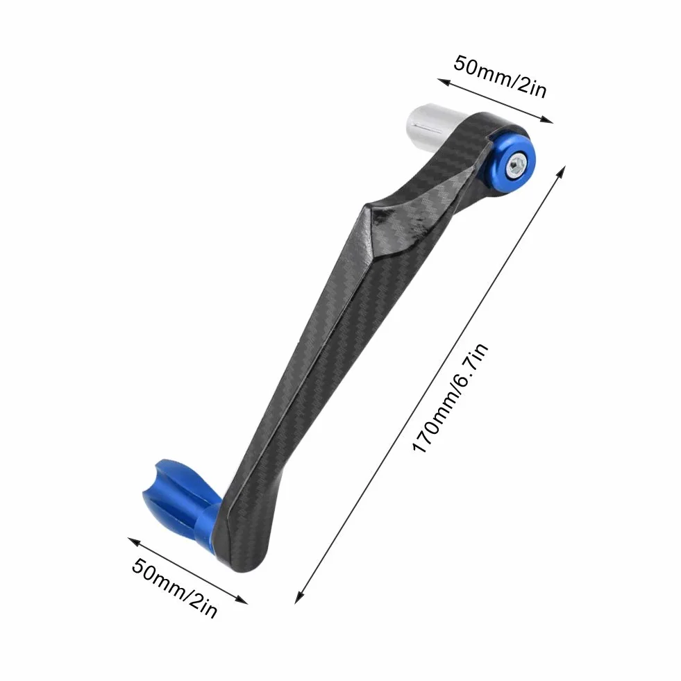 Protector de Manillar de Motocicleta, 7/8 Pulgadas 22 mm Universal CNC Aluminio Manillar Freno Embrague Palanca Protector de Mano para Moto Scooters Coches Eléctricos Bicicletas de Montaña (Azul)