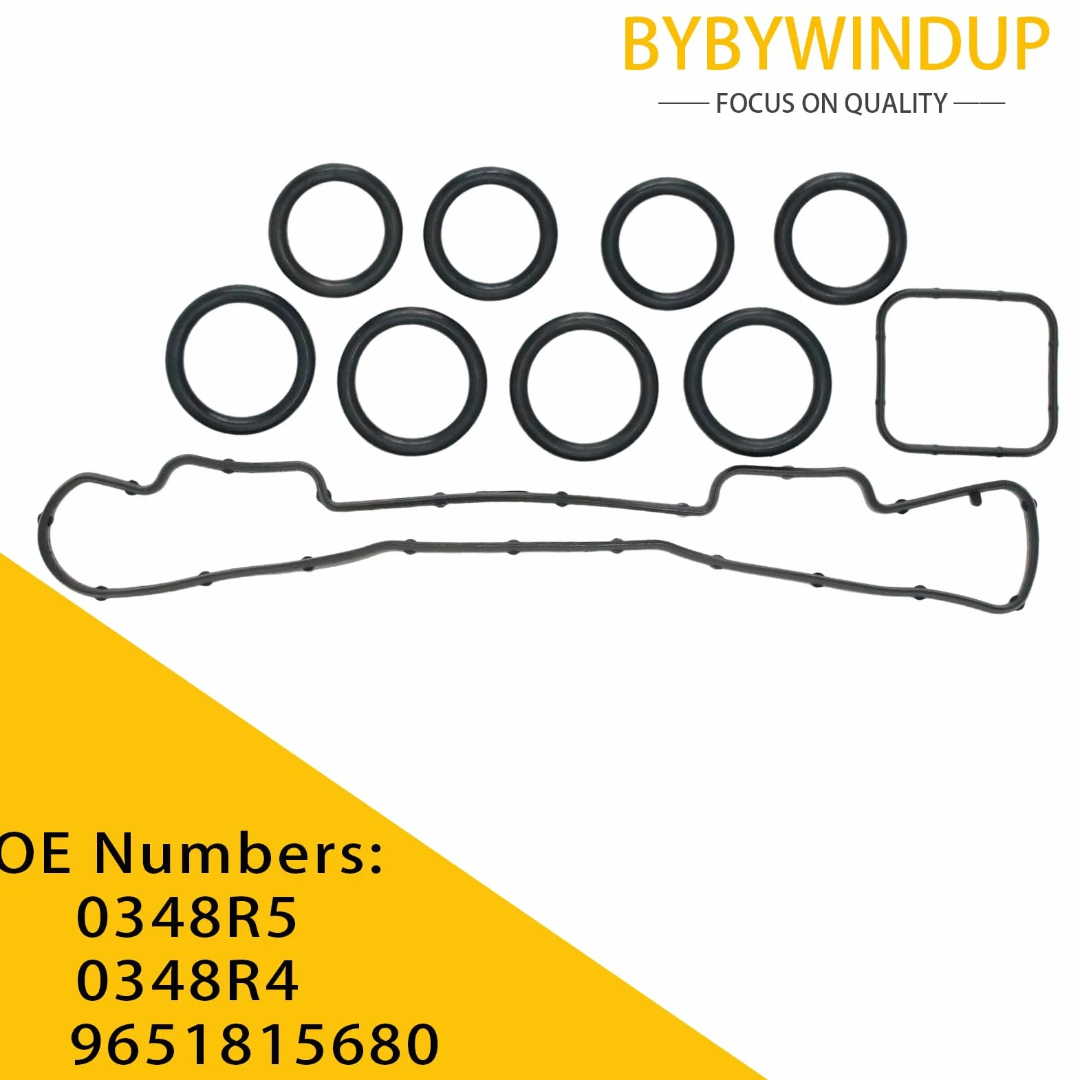 10pcs Kit Junta Colector de Admisión Compatible con C2 C3 C4 C5 Jumpy Berlingo 1007 206 207 307 308 3008 407 508 5008 Partner Expert Reemplazo para 0348R5 0348R4 96518156880