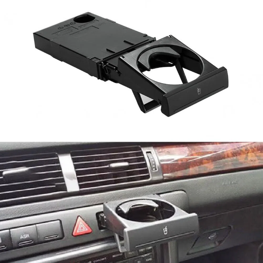 Portavasos Auto Plegable Antideslizante Portabotellas 4B0862534D para Audi C5 A6 1998 1999 2000 2001 2002 2003 2004 2005
