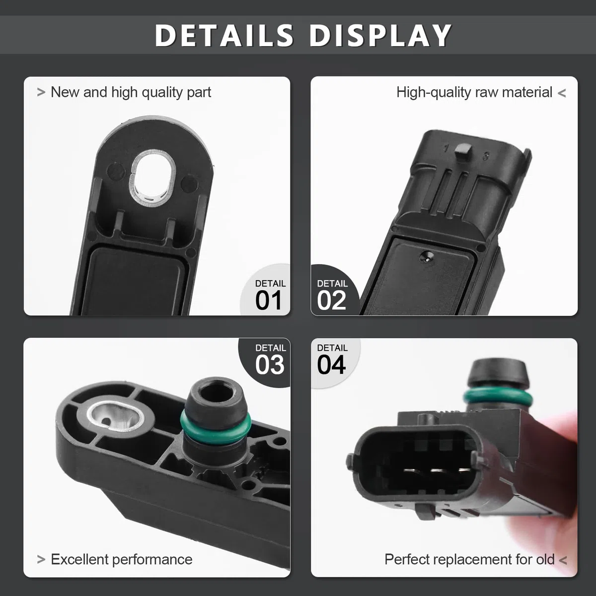Sensor Presión Combustible Presión de Aire Masa 55209194 8200168253 93198753 Para Clio 4 Captur F.t 500 Punto Juke Qashqai Vivaro Giulietta | Sustituye 0281002997 93857938