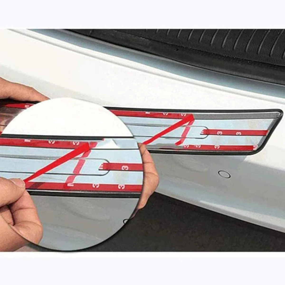 Protector de parachoques trasero de acero inoxidable, cubierta de protección contra rasguños de la placa del alféizar del maletero trasero del automóvil para Hyundai Solaris Verna i25 Accent Grand A