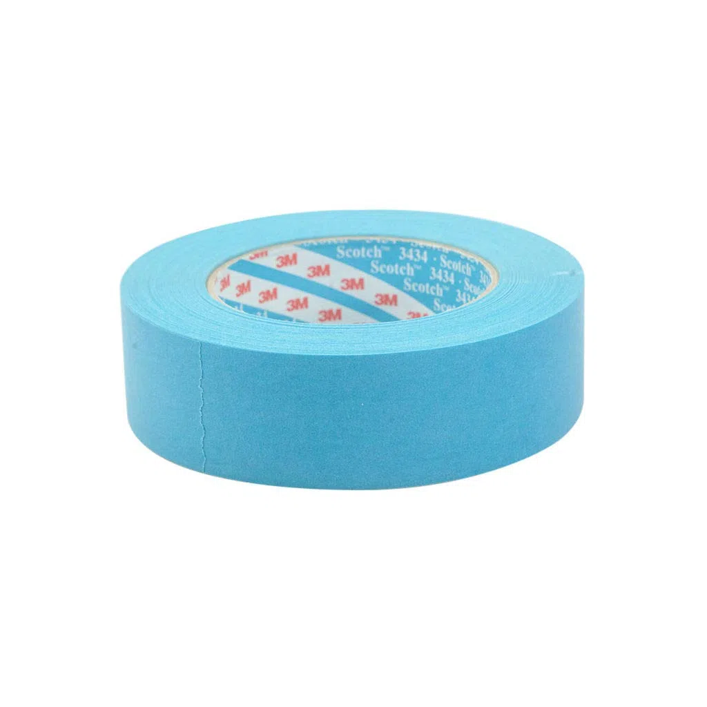 3M Scotch 3434 - Cinta adhesiva para pintura (5 unidades, 18 mm, 50 m), color azul