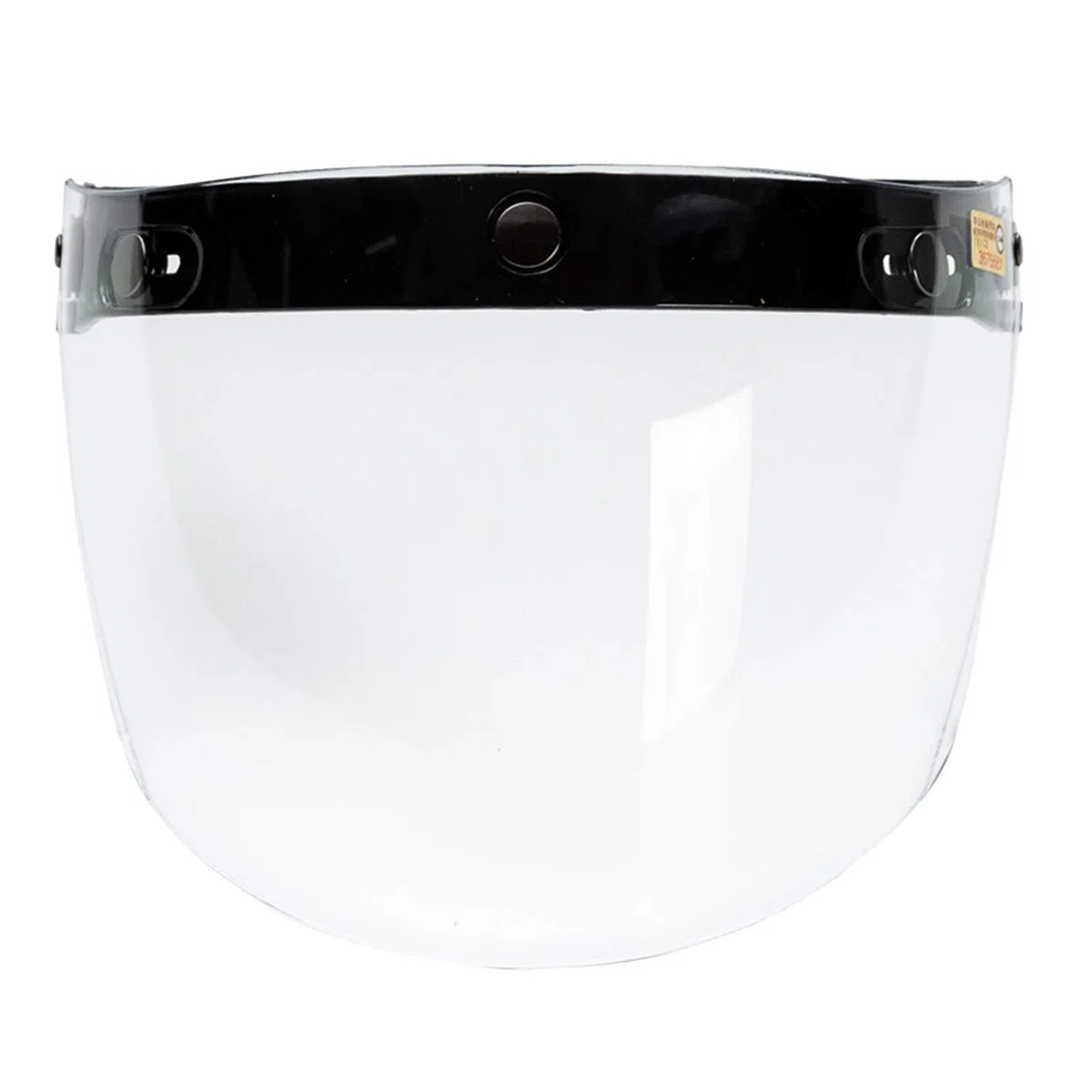 Cascos de Moto de Motocicleta de Cara Abierta Retro Visera de Lente de Protección Contra El Viento Diseño de 3 Broches, Clásico - Claro