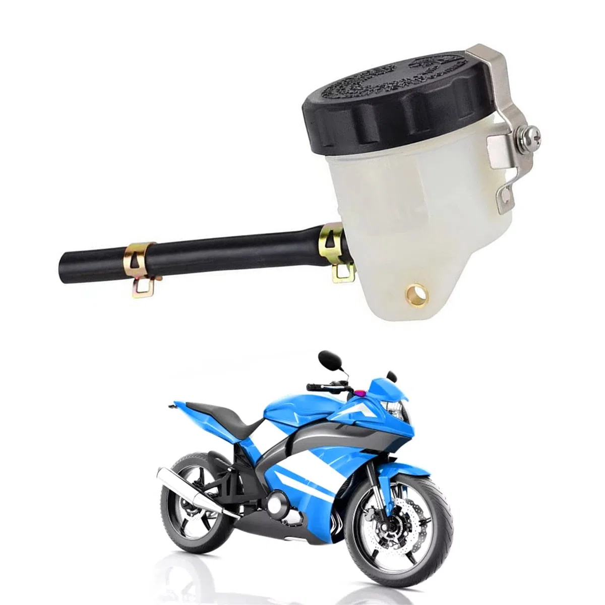 Motorbik - Depósito de líquido de frenos para GSXR750 ZX10R ZX14R ZX6R ZX7 ZX7R ZX9R Z1000 ZZR600 600 750 1000