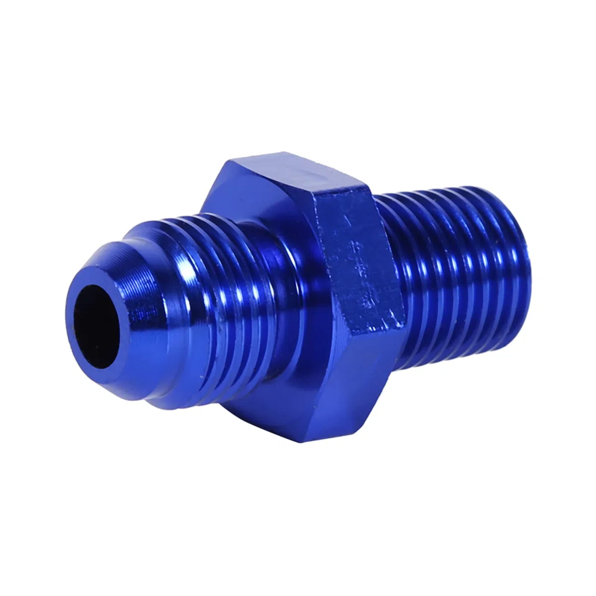 Adaptador de Montaje, Aluminio AN6 a NPT Accesorios de Combustible de 1/4 Adaptador Recto Accesorio Universal para Automóvil Azul