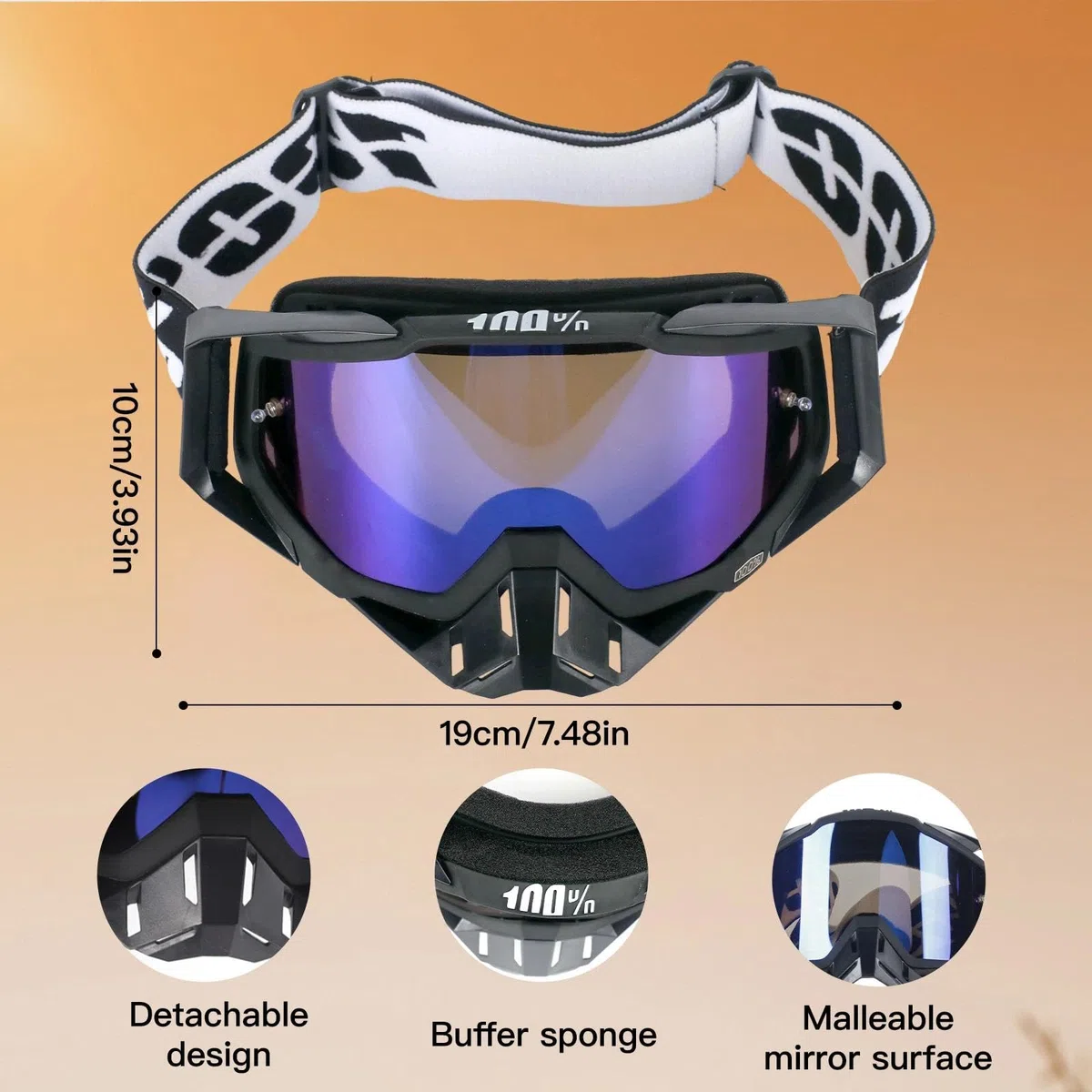 Gafas Motocross Gafas Moto Polvo Gafas De Motocross MTB Dirt Bike Off-Road Goggles Gafas Casco Motocross para Bicicletas, Montaña