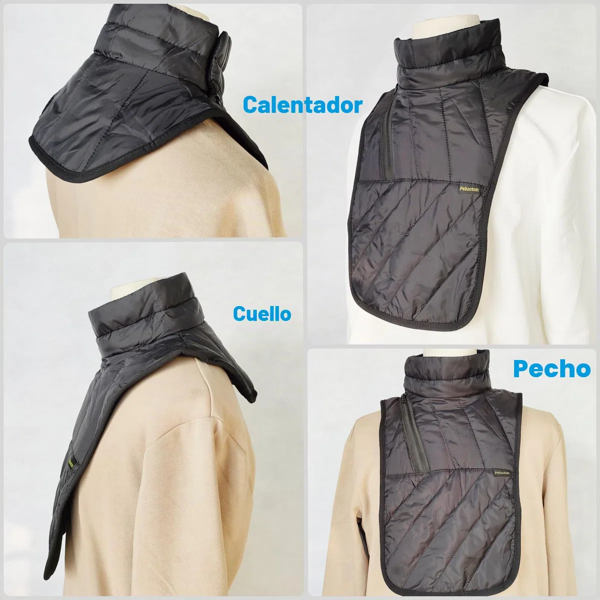 Braga Cuello Moto Invierno，Pecho y Hombro Calentador Ajustable, Térmico Cortaviento Bufanda de Cuello de Moto, Protector de Cuello de Moto al Aire Libre