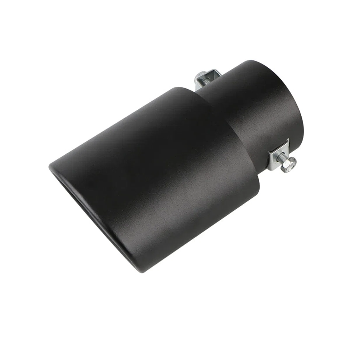 1 x 62 mm Tubo de escape de acero inoxidable Trim Car Tip Tail silenciador Cola garganta negra para Universal Auto Styling