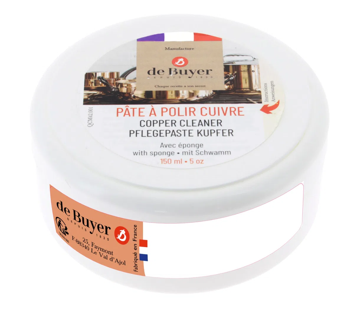 De Buyer, PASTA LIMPIA COBRE, 150 ML,,4200.01N