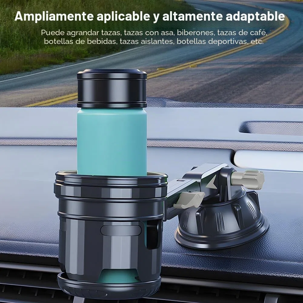 Portavasos Coche Ajustable Universal, Soportes para Botellas para Coche Plegable, Portavasos Botellas Cochespara Café Bebidas, Soporte para Vasos de Agua para Coche Camiones