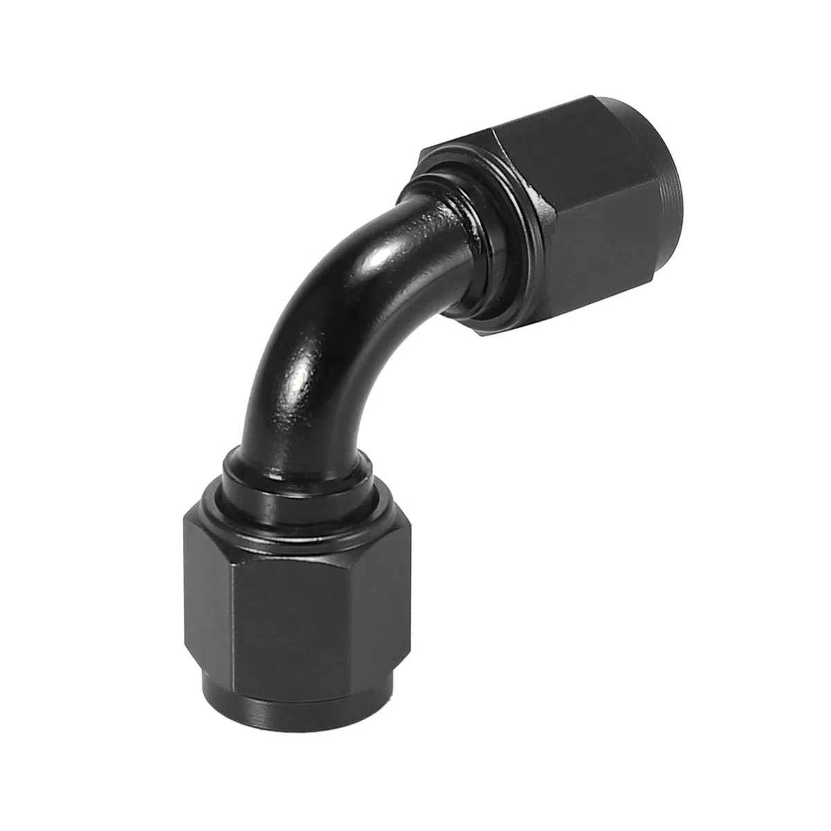 X AUTOHAUX AN6 90 Grados para Coche Hembra Giratorio Acoplador Combustible Aceite Manguera Acoplamiento Negro