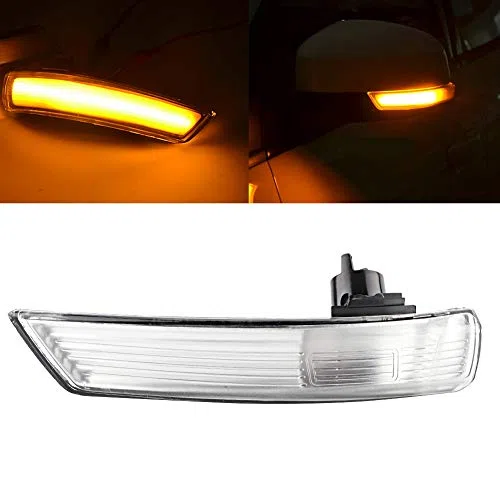 KIMISS Luz de señal de del espejo retrovisor izquierdo-Señal de de espejo, indicador de espejo ABS, indicador de espejo retrovisor izquierdo/derecho, luz de señal de para Focus