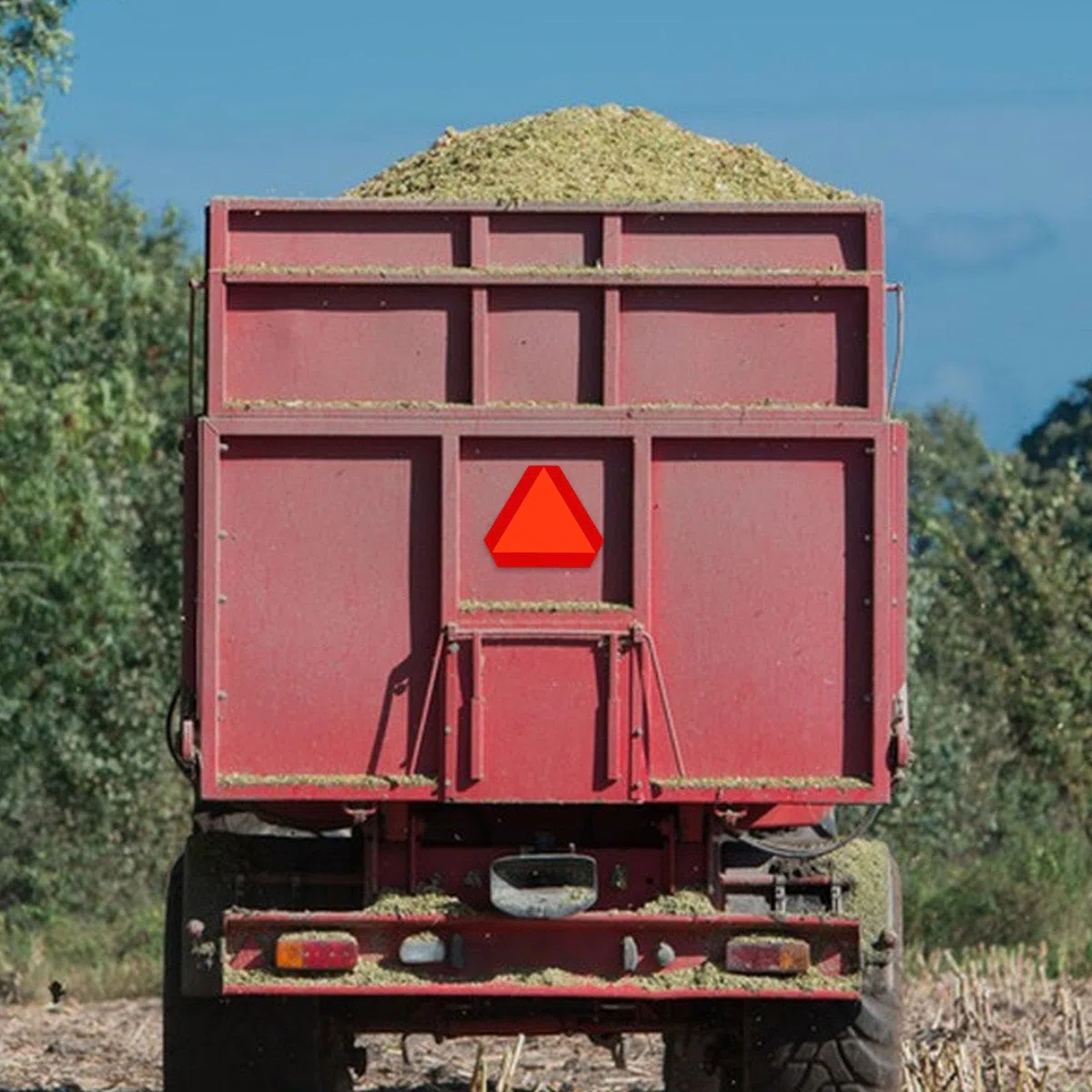 Harilla Señal de vehículo de movimiento, señal triangular, reflector, accesorios para carrito, calcomanía de PVC para maquinaria agrícola